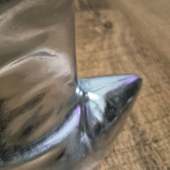 SCHUTZ Silver Metallic Pointed Ankle Booties - Picture 11 of 12